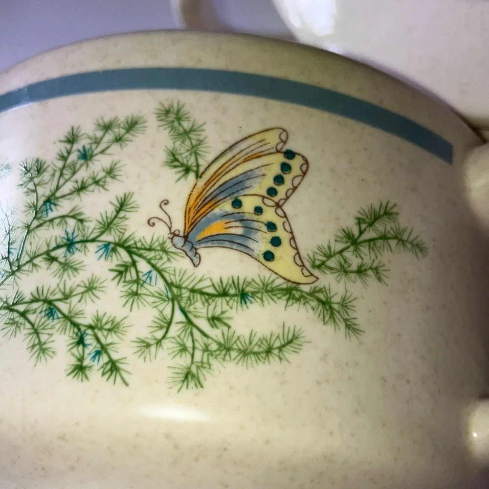 Vintage TemperWare Fancy Free Cream and Sugar‎ Serving Set